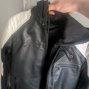 Guess Black and White Bomber Jacket